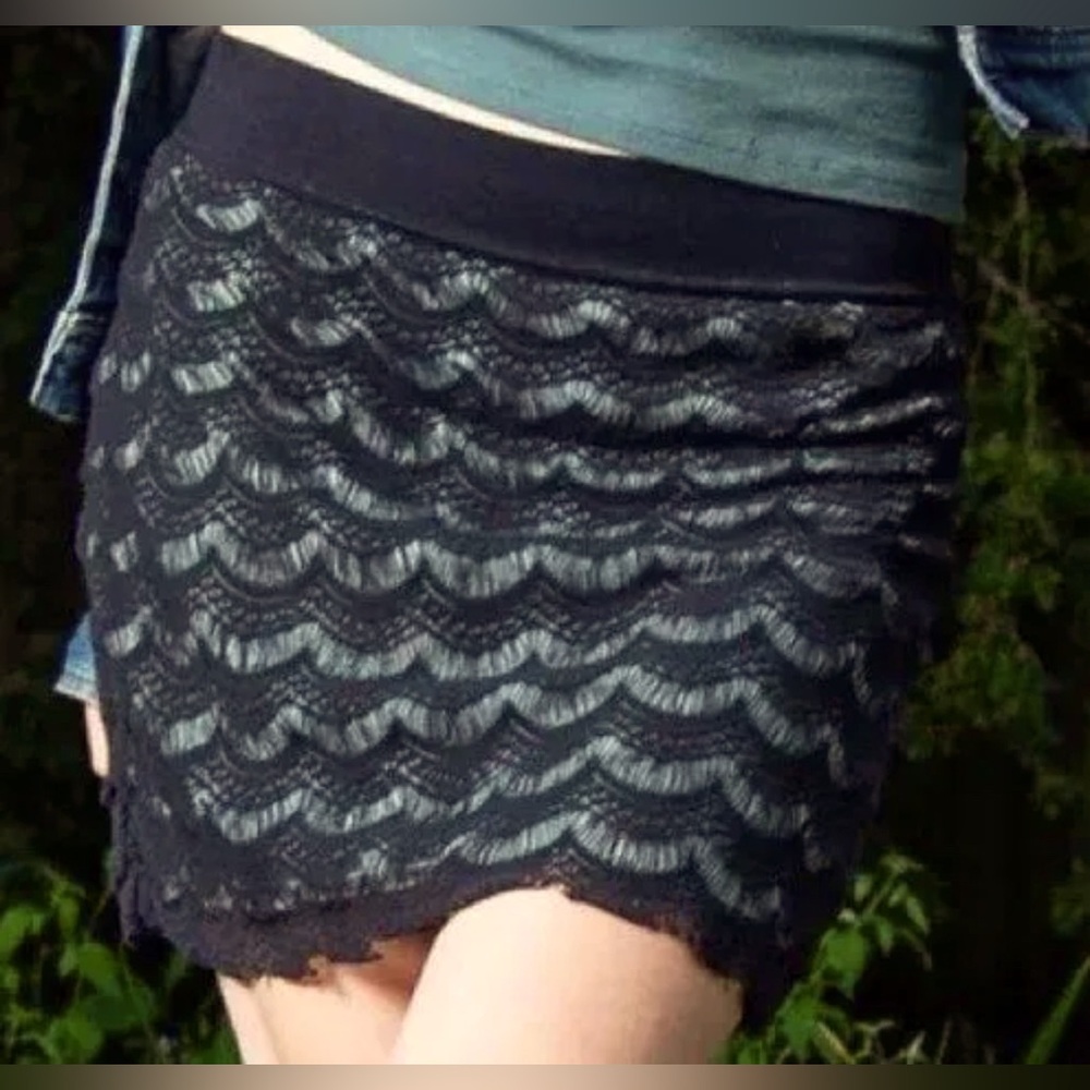 Free people lace, eyelet, mini skirt